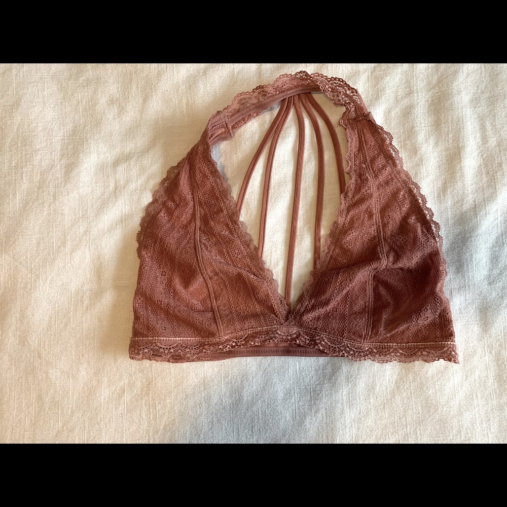 Pink Bralette with Crisscross Back